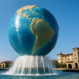 ディズニーシーの入口にある、でっかい地球儀はなに？名前や意味は？